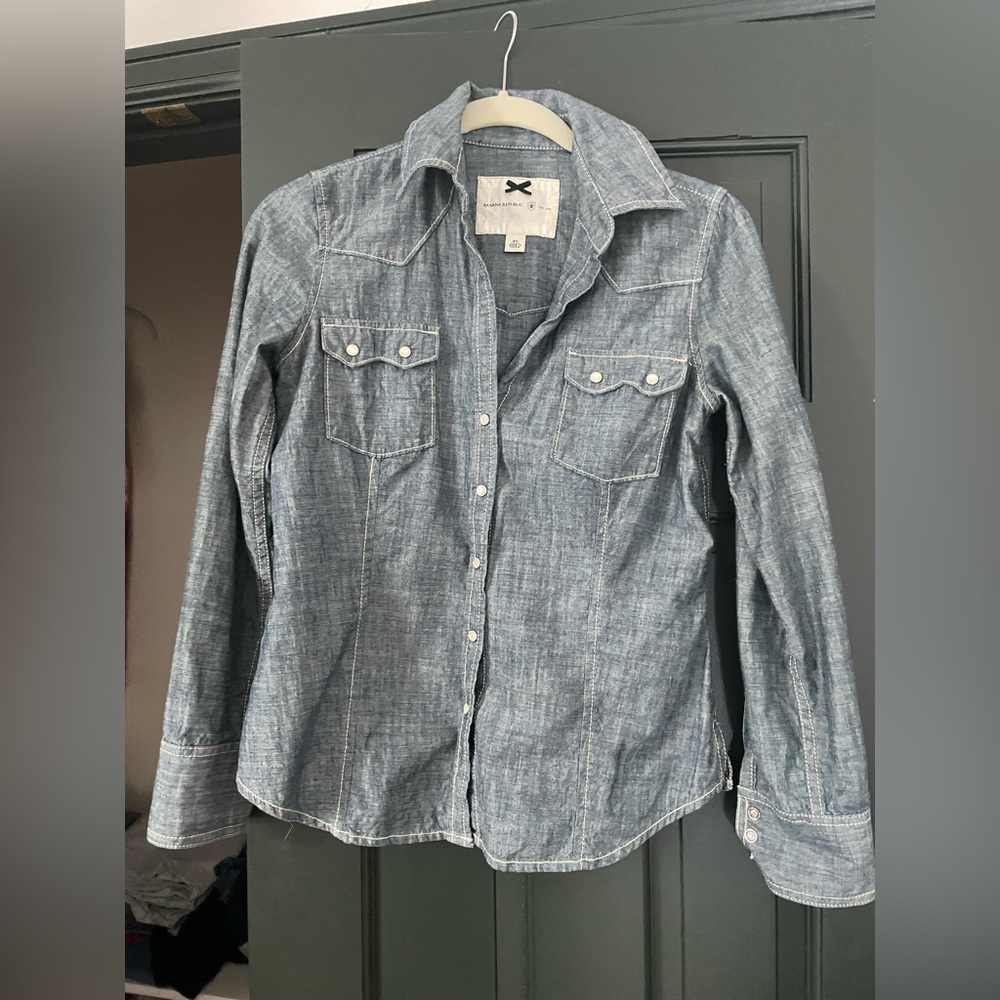 Snap western denim shirt